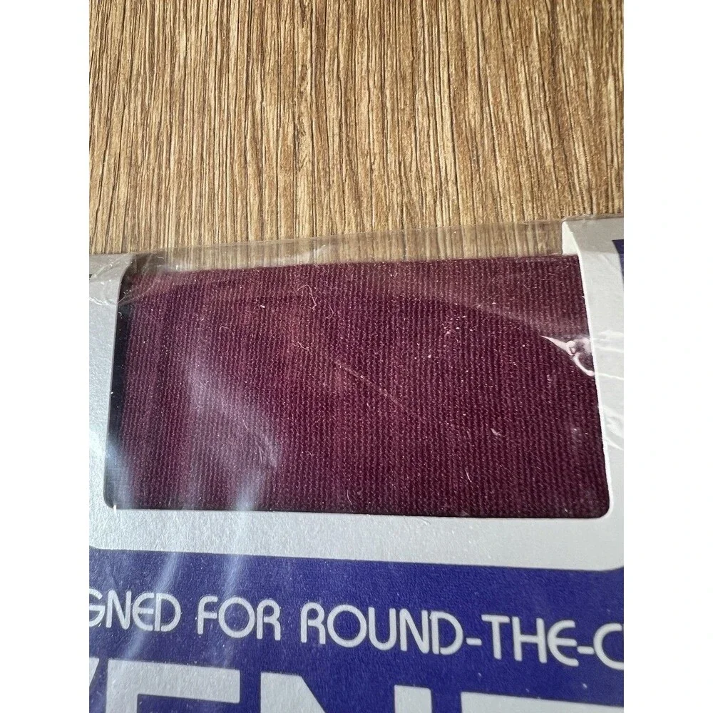 Vintage Givenchy Walking Stripe Pantyhose Fine Wine Red Burgundy Stately NIP